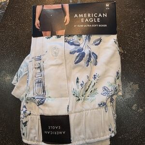 American Eagle Outfitters White and Blue Boxers